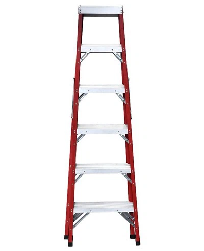 Мердевине од фибергласа са 6 степеница са алуминијумском горњом плочом